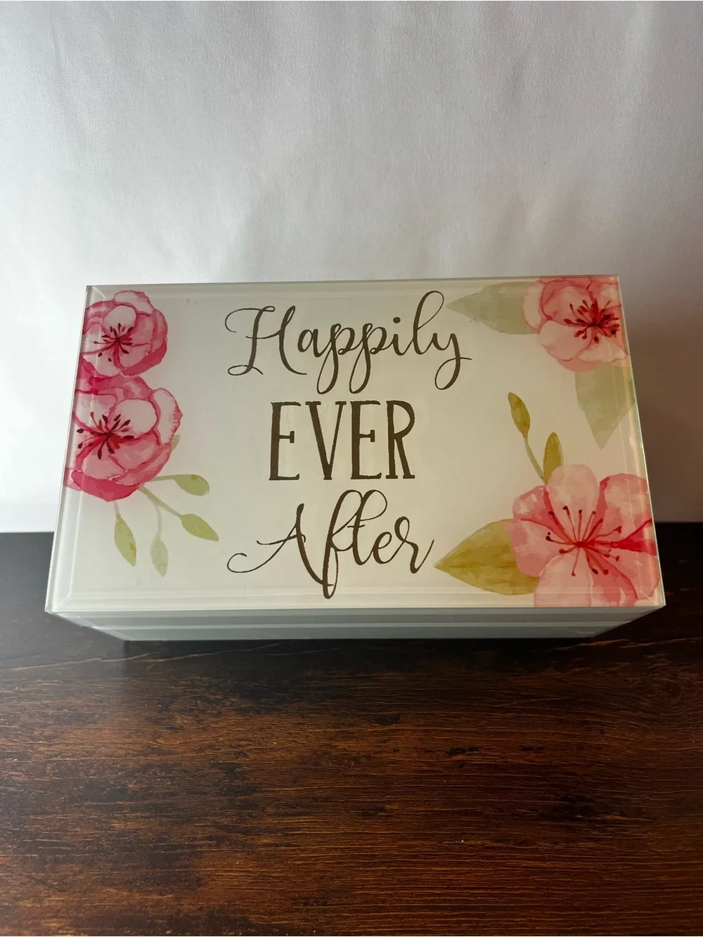 Happily Ever After Decorative Keepsake Box - Pink Floral